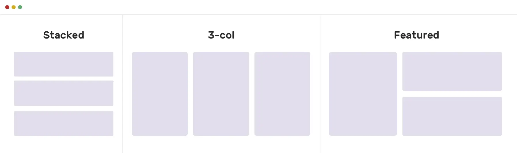 Stack responsive design